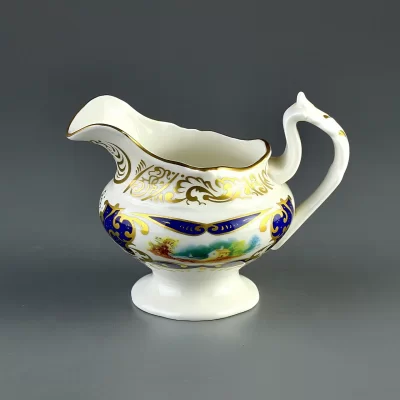 Винтажный английский кувшин для сливок Royal Worcester Grainger Rococo 1840 Historical Jug Collection