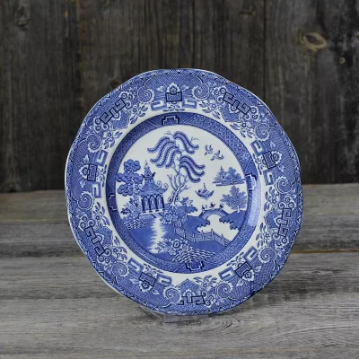 Винтажная тарелка Голубая ива Шинуазри Wedgwood & Co Blue Willow