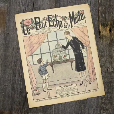 Антикварный французский журнал мод Le Petit Echo de la Mode Dimanche 27 Mars 1927 Ар-деко