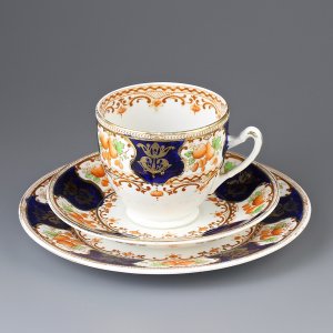 Антикварное английское чайное кофейное трио Goodwin Stoddard & Co Чашка, блюдце, десертная тарелка