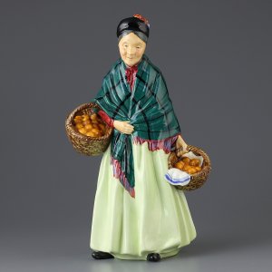 Винтажная фарфоровая статуэтка Англия Royal Doulton Orange Lady Бабушка Продавщица апельсинов