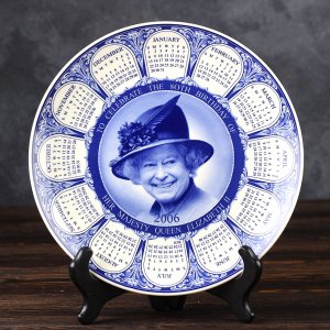 Винтажная тарелка Юбилей Королева Елизавета II Веджвуд Wedgwood Daily Mail Celebrate 80th Birthday Her Majesty Queen Elizabeth II