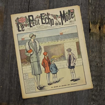 Антикварный французский журнал мод Le Petit Echo de la Mode Dimanche 28 Avril 1929 Ар-деко