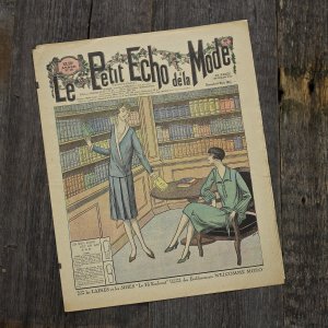 Антикварный французский журнал мод Le Petit Echo de la Mode Dimanche 6 Mars 1927 Ар-деко
