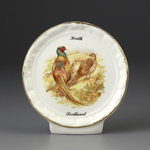 Винтажная декоративная тарелка на подставке Aberdeen Ceramics Фазаны