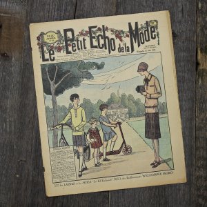 Антикварный французский журнал мод Le Petit Echo de la Mode Dimanche 12 Juin 1927 Ар-деко