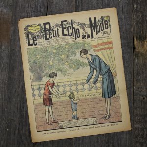 Антикварный французский журнал мод Le Petit Echo de la Mode Dimanche 2 Septembre 1928 Ар-деко