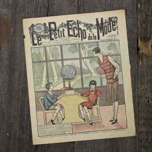 Антикварный французский журнал мод Le Petit Echo de la Mode Dimanche 18 Septembre 1927 Ар-деко