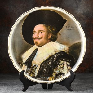 Тарелка винтажная декоративная настенная Англия Смеющийся кавалер Франс Халс James Kent Laughing Cavalier Frans Hals