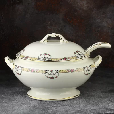 Антикварная английская супница с половником Wedgwood & Co Imperial Porcelain