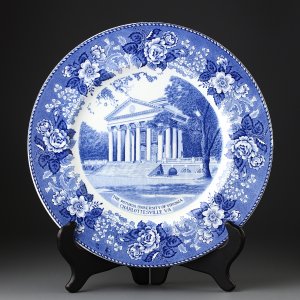 Антикварная декоративная настенная тарелка Университет Вирджиния Jonroth & Co Alfred Meakin University of Virginia