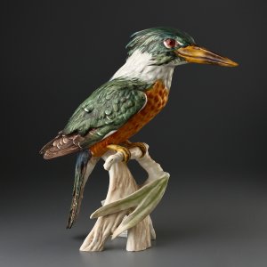 Крупная винтажная статуэтка Goebel "Kingfisher" Зимородок