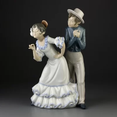 Винтажная фарфоровая статуэтка Цыганский ансамбль Танец Lladro NAO Gipsy Group