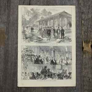 Антикварная иллюстрация The Illustrated London News The long walk, Windsor Park