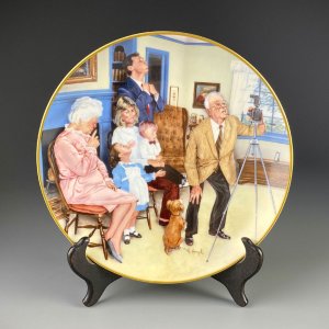 Тарелка винтажная декоративная настенная Фарфор Семейный портрет Gorham American Family Collection Family Portrait