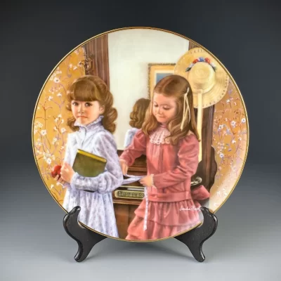 Тарелка винтажная декоративная настенная Фарфор Школьные дни Reco Childhood Almanac School Days