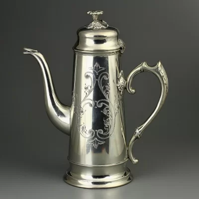 Винтажный английский кофейник Fine English Pewter by Craftsmen Sheffield