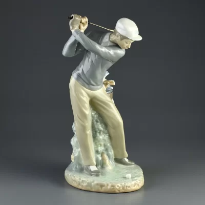 Винтажная фарфоровая статуэтка Испания Lladro 4824 Golfer Гольфист