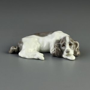 Винтажная фарфоровая статуэтка Lladro 5310 Cocker Spaniel Кокер-спаниель Собака