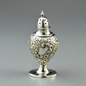Антикварная серебряная солонка Англия Бирмингем William Adams 1910 год