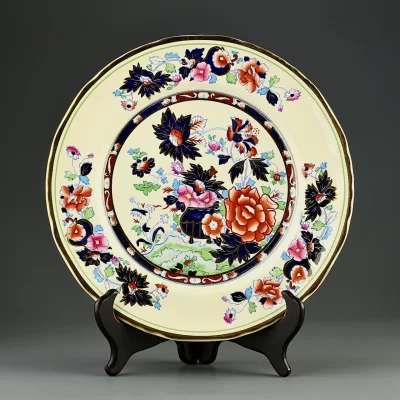 Тарелка винтажная декоративная настенная Англия Mason’s Ironstone Historic Plate Collection Mandarin