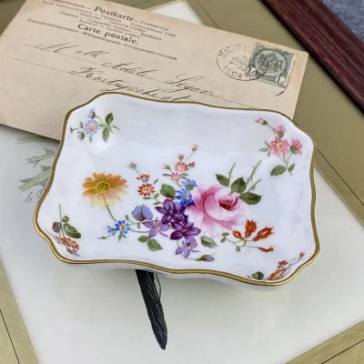 Винтажная фарфоровая розетка тарелочка Англия Royal Crown Derby Posies