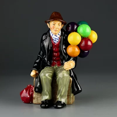 Винтажная фарфоровая статуэтка Англия Продавец воздушных шаров Royal Doulton Balloon Man