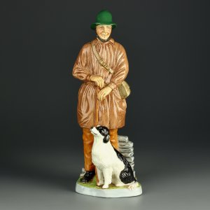 Винтажная английская статуэтка Пастух с собакой Coalport Shepherd