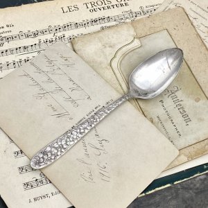 Антикварная чайная ложка с серебряным покрытием National Silver Company