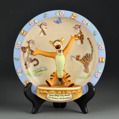 Тарелка винтажная декоративная настенная Винни-Пух Тигра Winnie Pooh 100 Acre Days