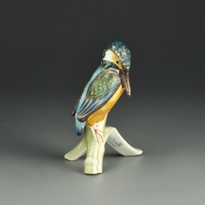 Винтажная фарфоровая статуэтка Зимородок Птица Goebel