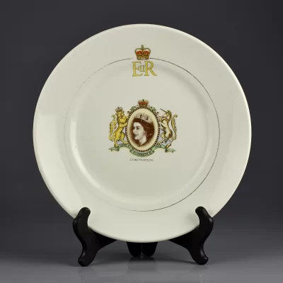Винтажная английская тарелка Коронация Королева Елизавета II 1953 год