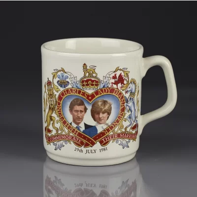 Винтажная кружка Англия Свадьба принца Чарльза и принцессы Дианы Grindley Staffordshire Prince Charles Lady Diana Commemorate Their Marriage