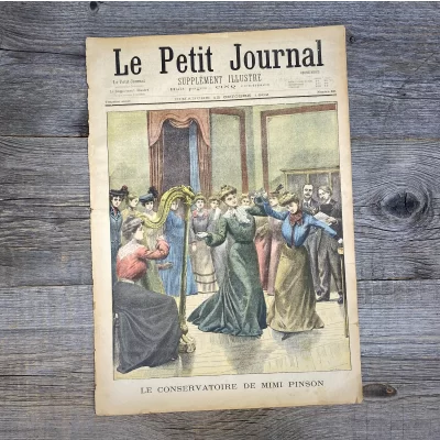 Антикварный журнал Франция Le Petit Journal Conservatoire Mimi Pinson 1902 год